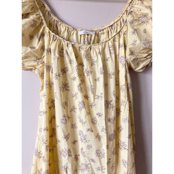 DOEN Julie Mini Dress in Sunshine Bouton De Rose Print L - Picture 6 of 12